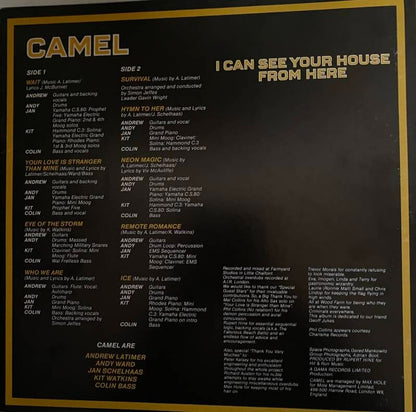 CAMEL I Can See Your House From Here — NM / Ex