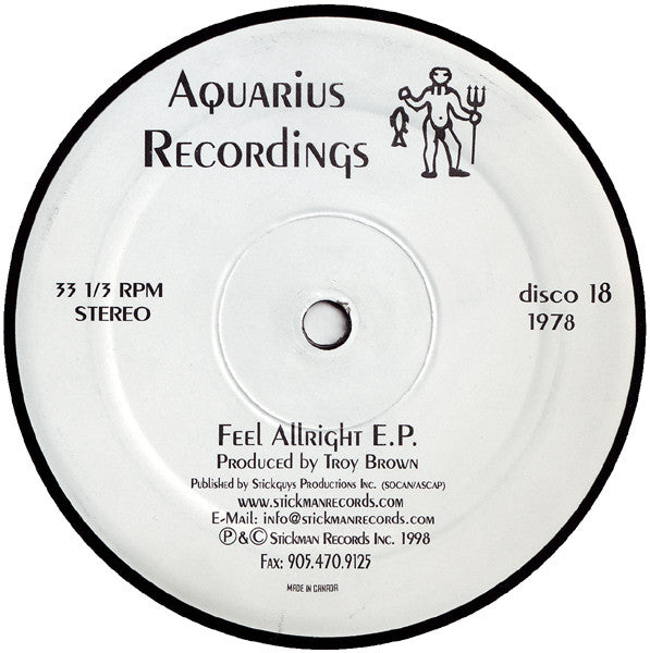 Troy Brown – Feel Allright E.P.