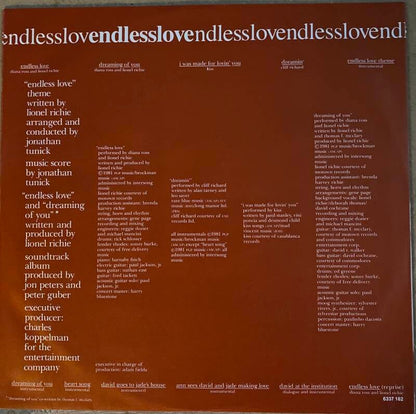 Endless Love original motion picture soundtrack — NM / Ex