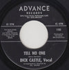 Dick Castle ‎– Tell No One — photo 1