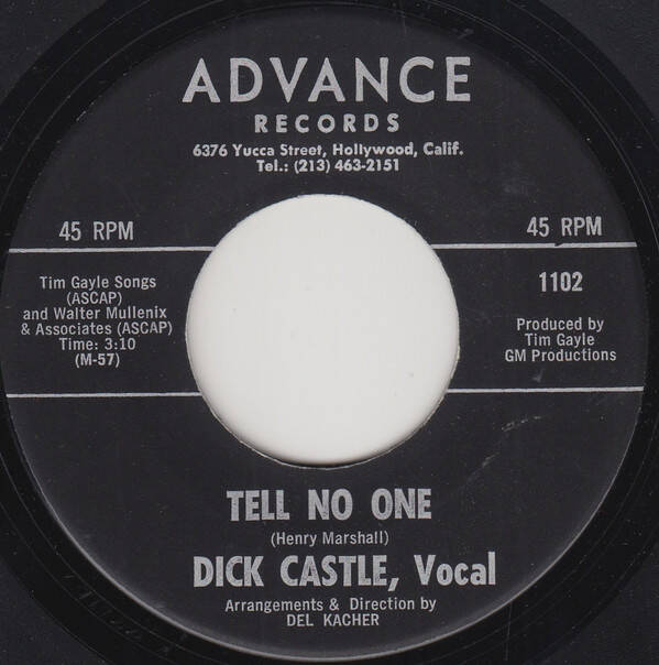 Dick Castle ‎– Tell No One