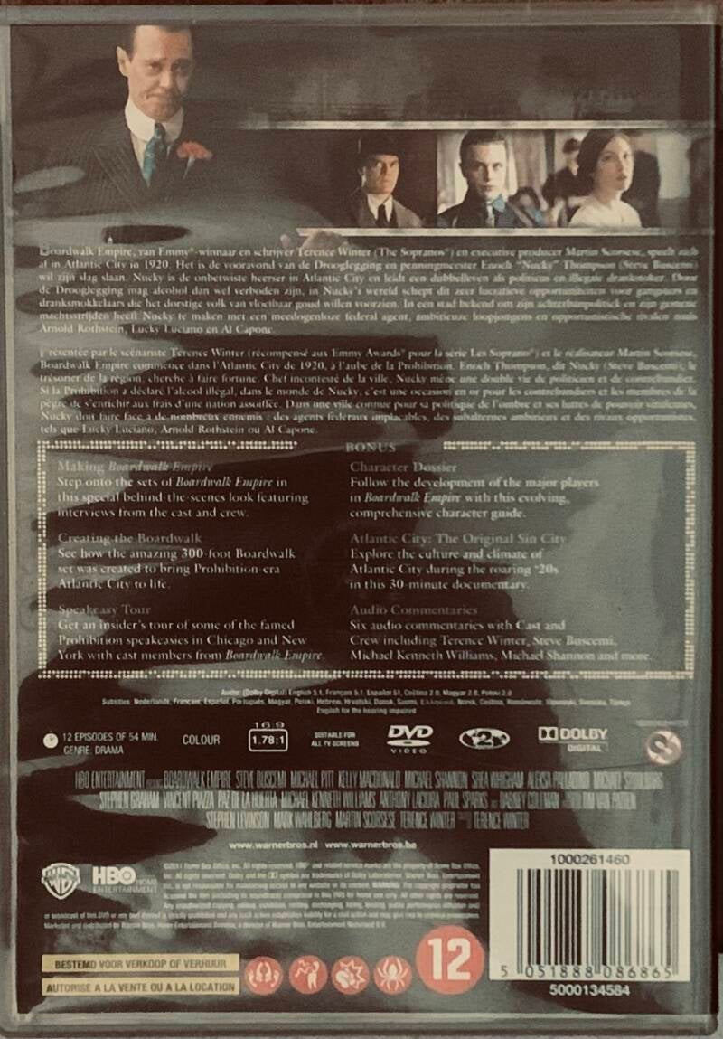 DVD Boardwalk Empire Season 1 Box Set HBO Steve Buscemi Martin Scorsese - 135 MAD