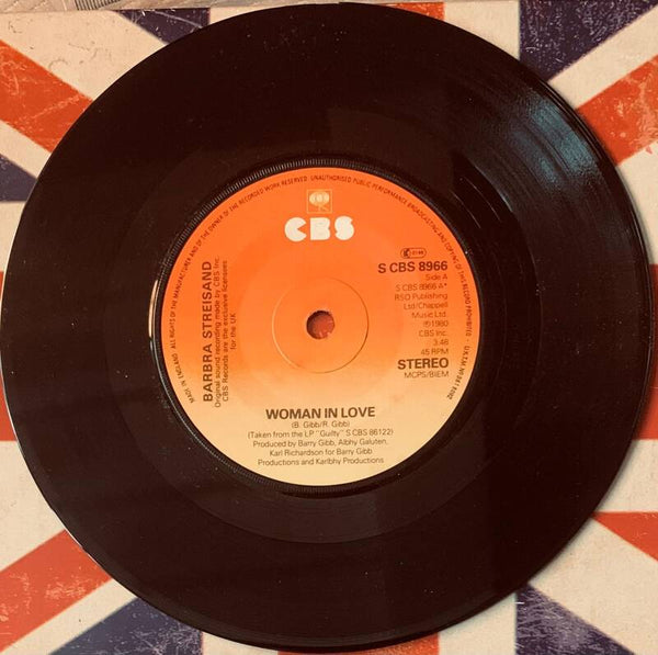 🇺🇸 BARBRA STREISAND – Woman In Love 7" Vinyl 1980 CBS UK FIRST PRESS Excellent (EX) THE COLLECTOR