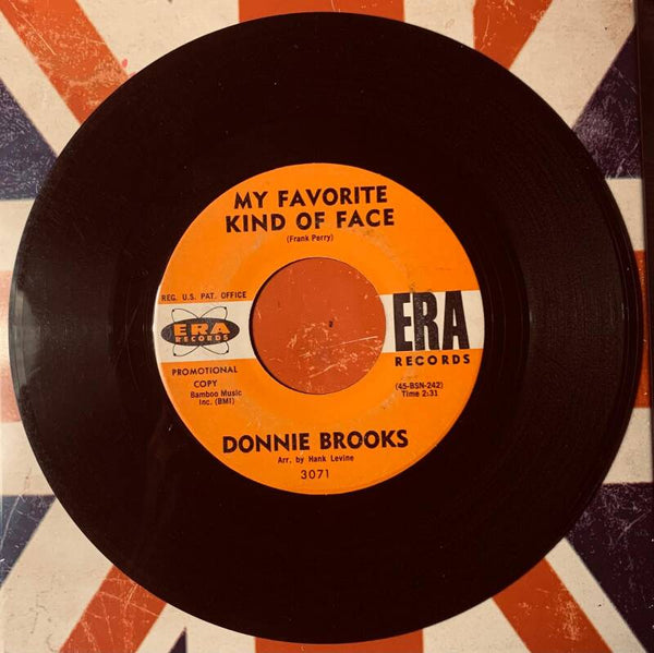 🇺🇸 DONNIE BROOKS – My Favorite Kind Of Face 7" Vinyl 1961 Era USA PROMO PRESS Excellent (EX) THE COLLECTOR