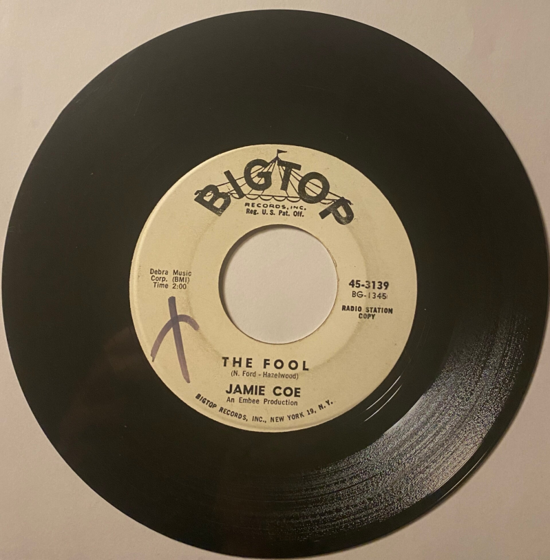 Jamie Coe The Fool / I've Got That Feeling Again — Vg+