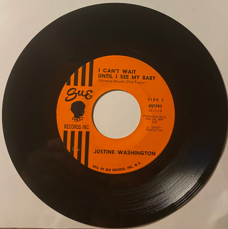 Justine Washington Who's Going To Take Care Of Me / I can't Wait Until I See My Baby — Vg+