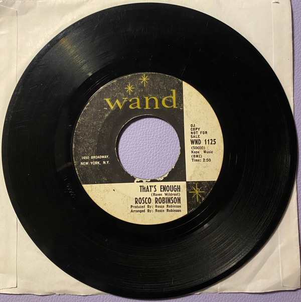 Rosco Robinson That's Enough — Vg+