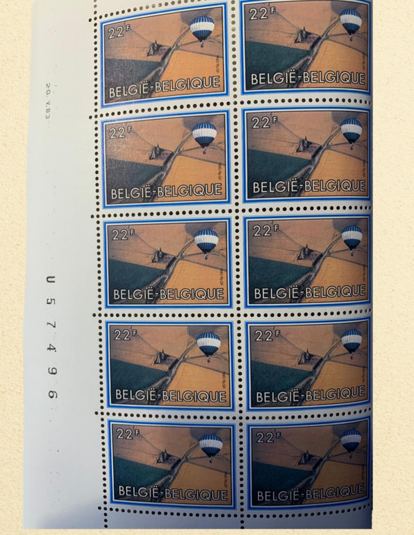 Belgian stamps from 1983 celebrate the 200th anniversary of the invention of the hot air balloon.