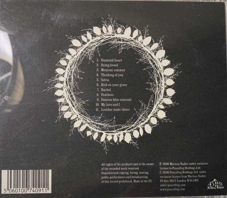 🇺🇸 MARISSA NADLER – Songs III: Bird On The Water [CD] [Peacefrog Records] [EU FIRST PRESS] [EX] [DREAM FOLK / PSYCHEDELIC FOLK] THE COLLECTOR