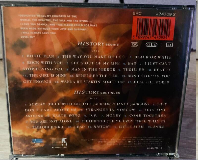 Michael Jackson HIStory Book I - Double CD - La Version Non-Censurée Rare Sticker