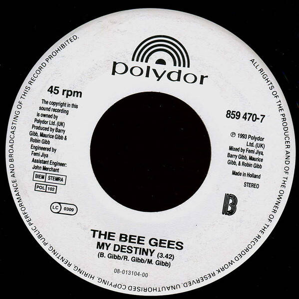 Bee Gees ‎– Paying The Price Of Love