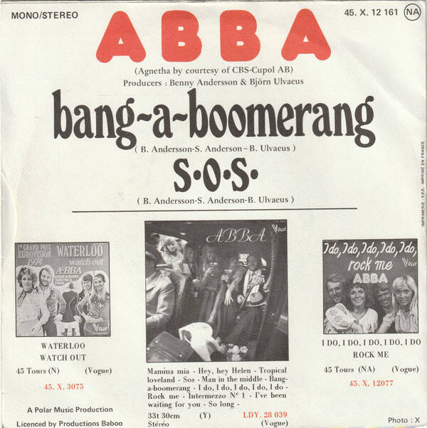 ABBA-Bang-A-Boomerang / S.O.S.