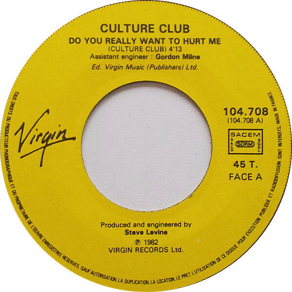Culture Club ‎– Do You Really Want To Hurt Me