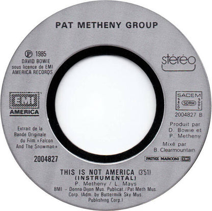 David Bowie / Pat Metheny Group ‎– This Is Not America
