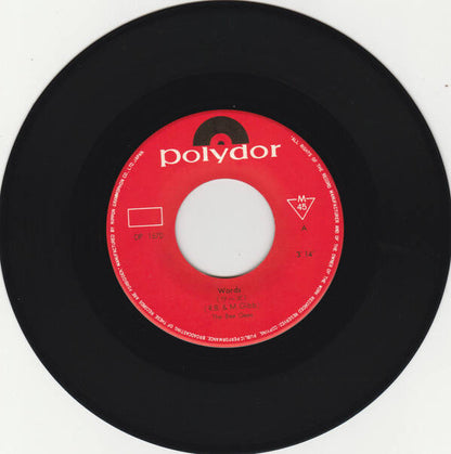 The Bee Gees ‎– Words / Sinking Ships