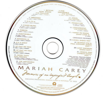 🇺🇸 MARIAH CAREY – Memoirs of an Imperfect Angel | CD-альбом - CD - компакт-диск 🇺🇸 | THE COLLECTOR — Vg+ / Vg+