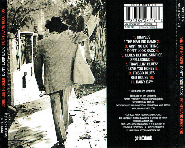 🇺🇸 JOHN LEE HOOKER – Don't Look Back [CD/ألبوم] [Virgin / Pointblank] [أول طبعة أمريكية/أوروبية] [VG+] [بلوز كهربائي حديث] لهواة الجمع — Vg+ / Vg+