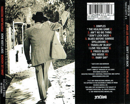 🇺🇸 JOHN LEE HOOKER – Don't Look Back [CD/ألبوم] [Virgin / Pointblank] [أول طبعة أمريكية/أوروبية] [VG+] [بلوز كهربائي حديث] لهواة الجمع — Vg+ / Vg+