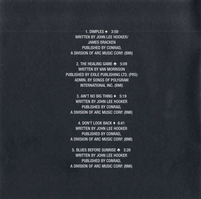 🇺🇸 JOHN LEE HOOKER – Don't Look Back [CD/ألبوم] [Virgin / Pointblank] [أول طبعة أمريكية/أوروبية] [VG+] [بلوز كهربائي حديث] لهواة الجمع — Vg+ / Vg+