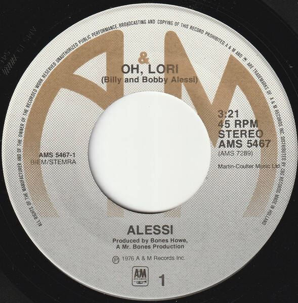 Alessi ‎– Oh, Lori