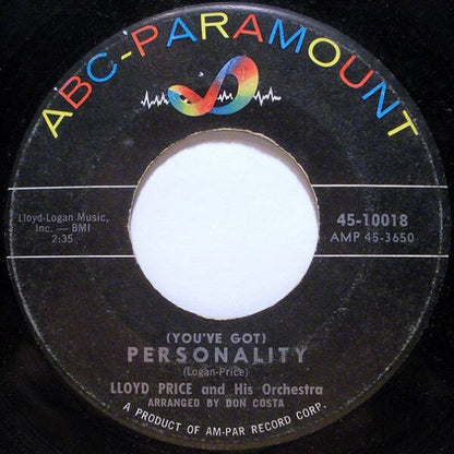 Lloyd Price And His Orchestra ‎– (You've Got) Personality / Have You Ever Had The Blues
