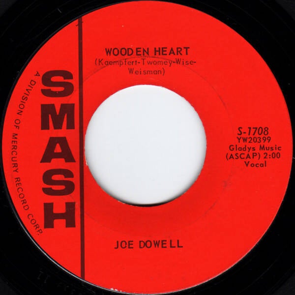Joe Dowell ‎– Wooden Heart — Vg+
