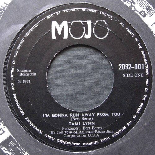Tami Lynn ‎– I'm Gonna Run Away From You — Vg+