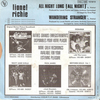 Lionel Richie ‎– All Night Long (All Night)