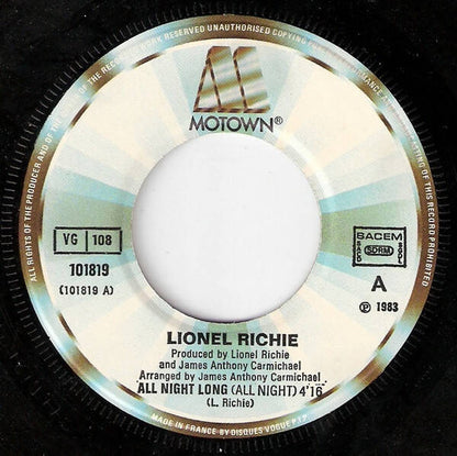 Lionel Richie ‎– All Night Long (All Night)