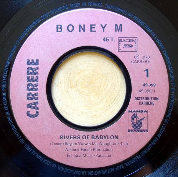 Boney M. ‎– Rivers Of Babylon