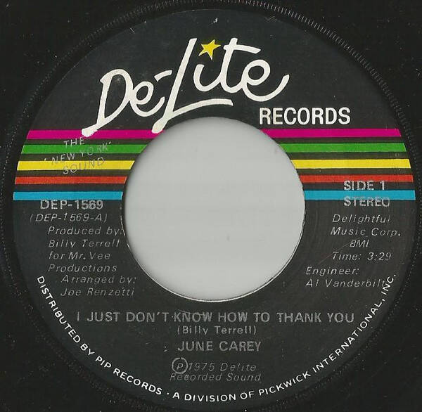 June Carey ‎– I Just Don't Know How To Thank You — Vg+