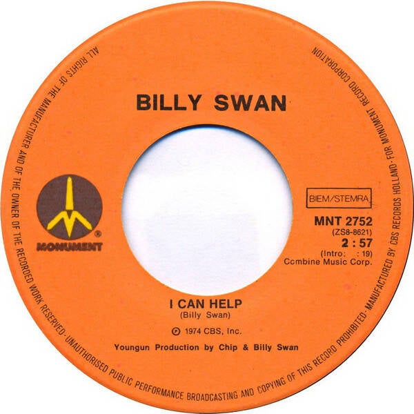 Billy Swan ‎– I Can Help