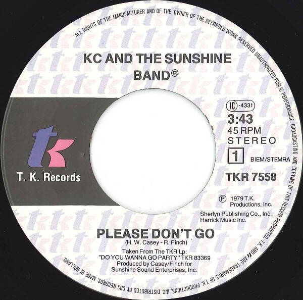 KC And The Sunshine Band* ‎– Please Don't Go