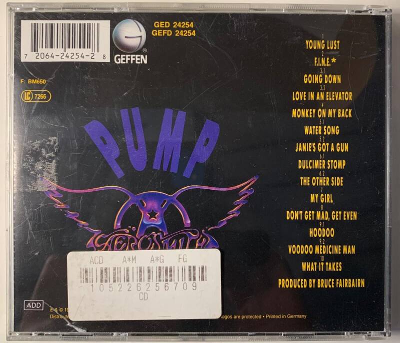 🇺🇸 AEROSMITH – Pump | CD Album - CD - قرص مضغوط 🇺🇸 | THE COLLECTOR — Vg+ / Vg+