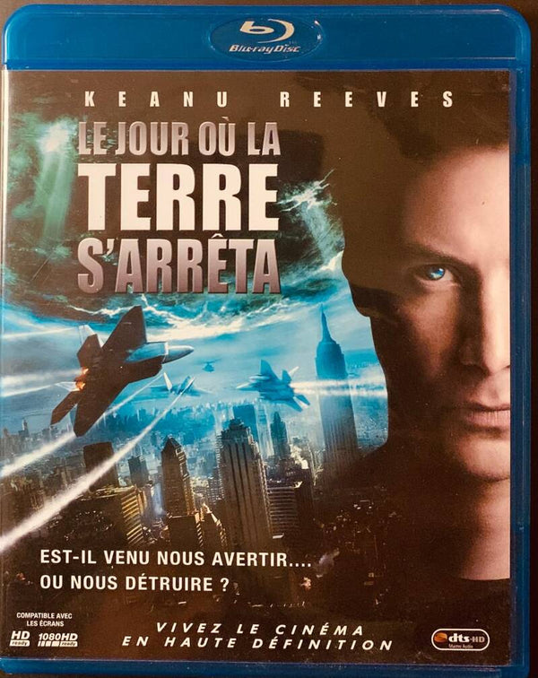 Blu-ray of the science fiction film "The Day the Earth Stood Still" (2008), directed by Scott Derrickson