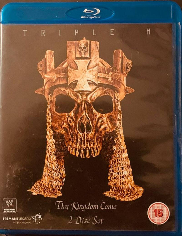 غلاف Blu-ray لـ "Triple H: Thy Kingdom Come،"