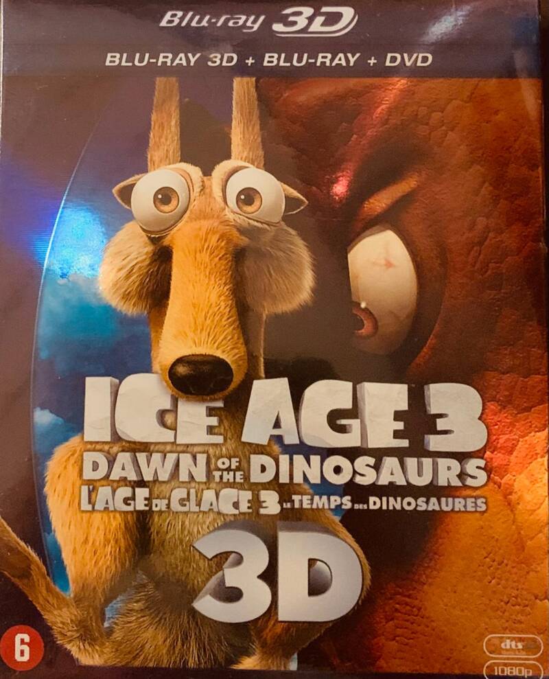 بلو-راي + دي في دي لفيلم الرسوم المتحركة العصر الجليدي 3: ظهور الديناصورات.